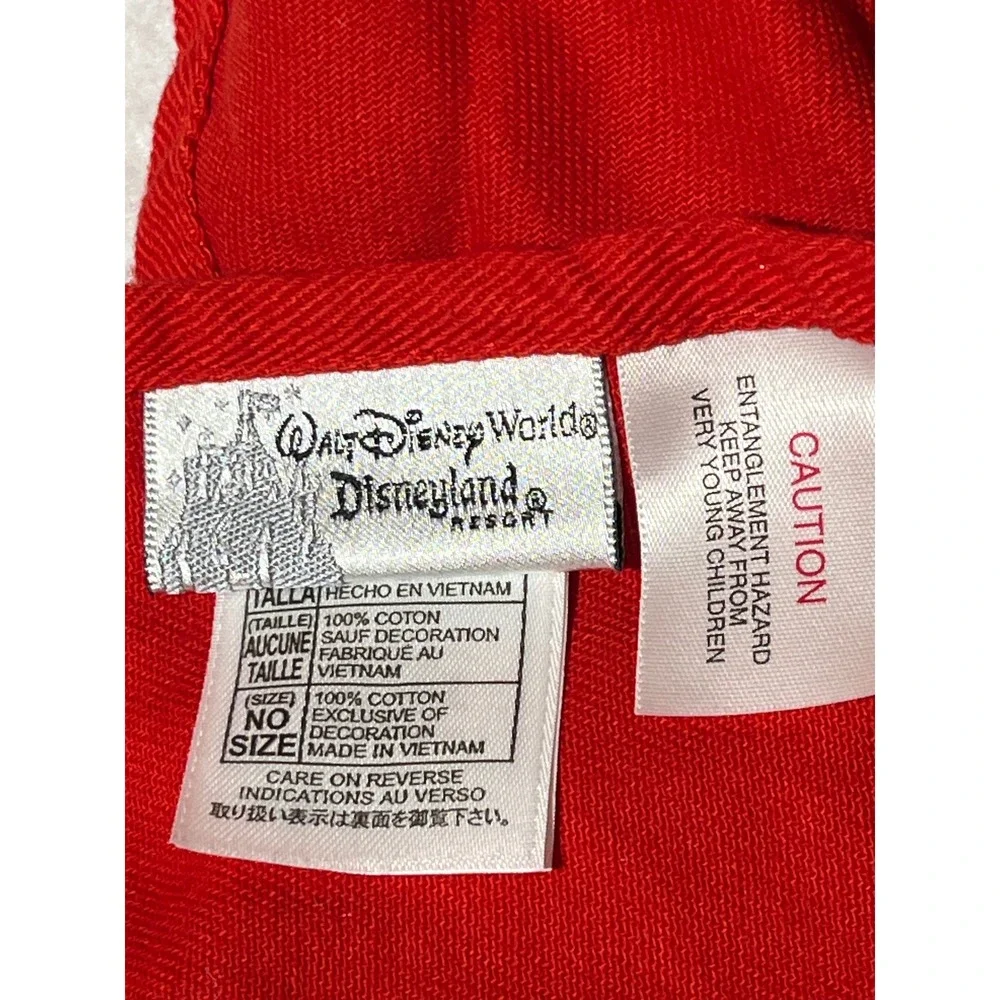Walt Disney World Mickey Mouse Apron Disneyland Resort Red Black‎ 100% Cotton